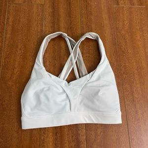 white sports bra